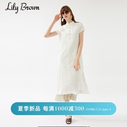 Lily Brown2020春夏新品 中国风盘扣旗袍侧开叉连衣裙LWFO202041