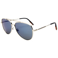 Zegna 杰尼亚 男款银色镜框蓝色镀膜镜片眼镜太阳镜 EZ0121-D 16X 62MM