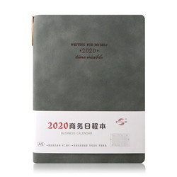 申士 SHEN SHI 2020年日程本计划本 A5/25K 352页 工作效率手册商务记事本日历本笔记本子J02020-D25暗绿色 *4件