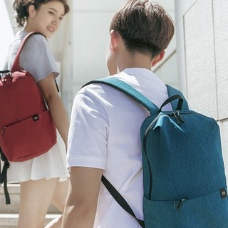 Xiaomi 小米 小背包男女情侣双肩包 炫彩背包-亮蓝