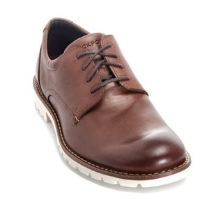 ROCKPORT 乐步 Sharp & Ready系列系带有跟男士休闲鞋休闲皮鞋 CH3762 Brown UK 8 