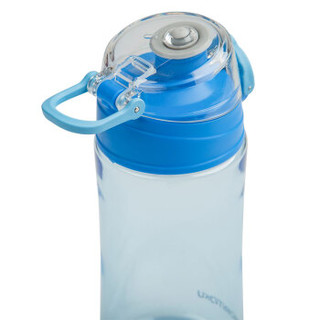 日本MORITOKU运动Tritan塑料锁扣杯情侣水杯茶杯防漏便携带提手 绅士蓝色 500ML