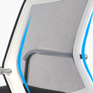 好事达易美电脑椅人体工学设计办公会议椅弓形职员网椅 透气防滑 加厚框架 黑色+红色062