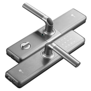 联想Lecoo R1 指纹锁智能锁电子密码锁支持无线蓝牙磁卡 家用防盗防小黑盒 陨石灰 王力锁体