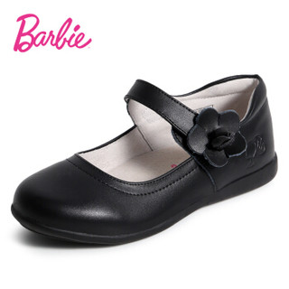 芭比 BARBIE 儿童皮鞋 秋季女童公主皮鞋 表演舞蹈鞋 1889黑色28
