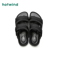 热风 HotwindH60M9608男士时尚拖鞋 01黑色 40
