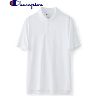 champion冠军 2019夏季新款运动短袖Polo衫男士舒适透气上衣  G3012 白色 S码
