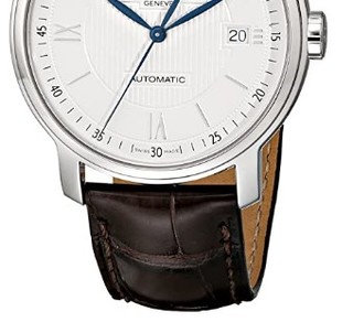 BAUME & MERCIER 名士 Classima系列 MOA08791 男士机械手表 39mm 白盘 棕色皮带 圆形