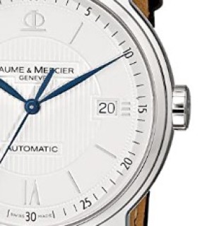 BAUME & MERCIER 名士 Classima系列 MOA08791 男士机械手表 39mm 白盘 棕色皮带 圆形