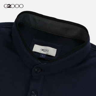 G2000 男装短袖T恤青年流行修身型 2019新款青年艺术主题91071502 墨蓝色/79 L/175