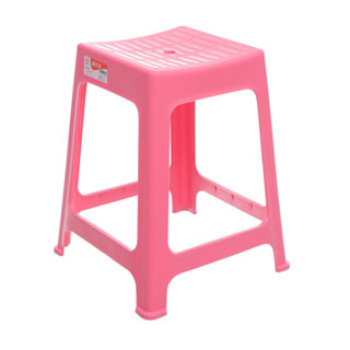 禧天龙 Citylong 塑料凳子 家用高凳大号板凳休闲椅凳浴室凳防滑换鞋凳客厅家具 蒂梵红 1个装