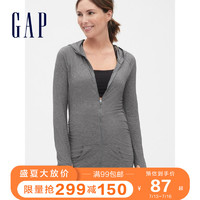 GapFit系列孕妇装运动卫衣390031 休闲上衣外套透气连帽衫女