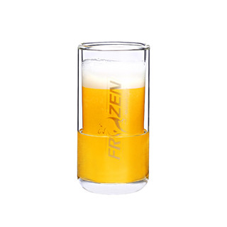 明尚德酒壶酒杯380ml高硼硅玻璃家用冷饮果汁冷冻啤酒单只玻璃杯