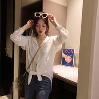 AUDDE 2019春季新款女装新品卫衣女时尚韩版宽松复古连帽chic慵懒风上衣潮 yzALcgm203 米白 M