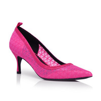 DYMONLATRY 设计师品牌 D-小姐 蕾丝平底鞋 粉色 36