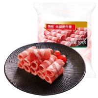 京东PLUS会员：元盛 肥牛肉卷/肉片 600g/盒   *3件