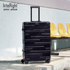 INTERIGHT 24英寸 平行横纹 铝框 拉杆箱 旅行箱 行李箱 万向轮 黑色