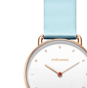 PRECISONA/佩西纳 命运之轮 欧美手表31mm时尚设计简约指针石英女表 黎明水色 PA3102