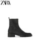限尺码：ZARA 17190001040 女士牛皮革短靴