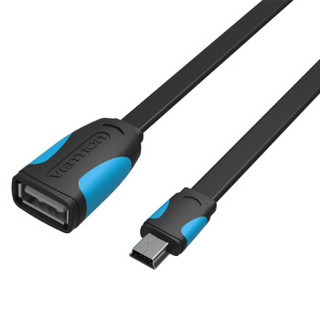 威迅（VENTION）Mini USB OTG数据连接转换线 T型车载MP3 OTG转接线 0.1米黑VAS-A19-B010