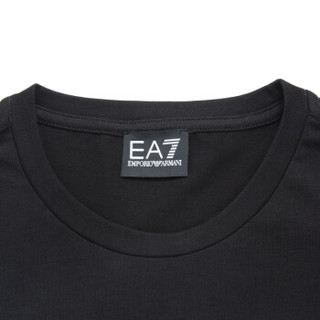 EA7  EMPORIO ARMANI 阿玛尼奢侈品19春夏新款男士棉质印花圆领短袖T恤 3GPT10-PJP6Z BLACK-1200 M