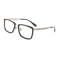 TRUSSARDI 杜鲁萨迪 中性款黑色镜框银灰色镜腿板材全框光学眼镜架眼镜框 VTR272F 0700 51MM