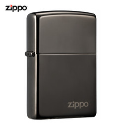 ZIPPO 之宝 煤油防风打火机 黑炫冰商标24756ZL 送男友情人节礼物 免费刻字