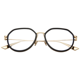 DIOR 迪奥 女款黑色镜框金色镜腿光学眼镜架眼镜框 Dior STELLAIREO9 2M2 52MM
