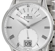 EDOX 依度 Les Vauberts系列 Day Retrograde 34006-3A-AR 男款计时腕表 41mm 银色 不锈钢 银色 不锈钢