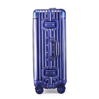 奢选SHEXUAN 行李箱男女20英寸铝镁合金拉杆箱商务出差密码箱登机出国旅行箱飞机轮 810蓝色