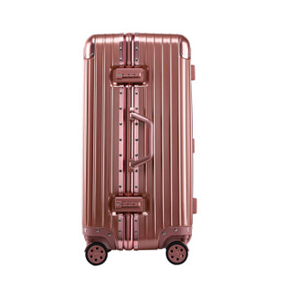 奢选SHEXUAN 铝框拉杆箱加厚款行李箱32英寸男女万向轮旅行箱密码大托运箱 1701玫瑰金