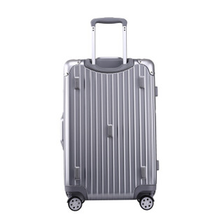 奢选SHEXUAN 铝框拉杆箱加厚款行李箱30英寸男女万向轮旅行箱密码托运箱 1701银色