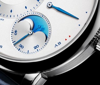 A. LANGE & SÖHNE 朗格 192.066 男士腕表 38.5mm 白色 白金 蓝色 皮质