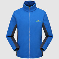 富铤(FORTEI)棉衣男棉服2019秋冬新款抓绒衣男女情侣款摇粒绒开衫保暖外套 W803 彩蓝(男款) L