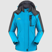 富铤(FORTEI)棉服男棉衣夹克男外套冲锋衣男加绒加厚登山服 1688 女款月兰 2XL