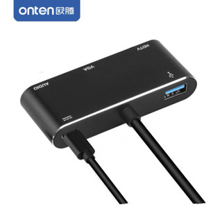 欧腾（ONTEN）Type-C扩展坞 适用苹果MacBook华为笔记本 USB-C转HDMI/VGA转换器独立音频扣 3.0HUB分线器