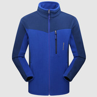 富铤(FORTEI)棉衣男棉服2019秋冬新款抓绒衣男情侣款摇粒绒开衫保暖外套 W801 彩蓝(男款) L