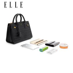 ELLE女包2020春夏新款商场同款92233鳄鱼纹杀手包公文手提斜挎包