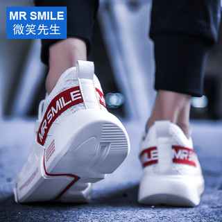 微笑先生（MR SMILE）透气韩版潮流时尚休闲鞋百搭英伦运动鞋ins超火的男鞋 8865 白色 41