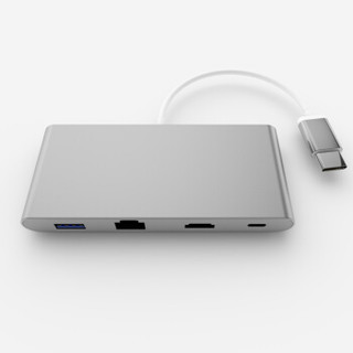 莫凡 Type-C扩展坞 USB-C转网口接口PD充电 苹果Macbook拓展坞4合一【USB3.0+PD充电+千兆网口+HDMI 】
