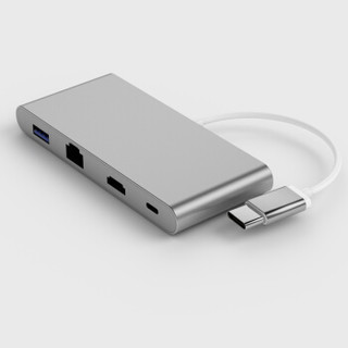 莫凡 Type-C扩展坞 USB-C转网口接口PD充电 苹果Macbook拓展坞4合一【USB3.0+PD充电+千兆网口+HDMI 】