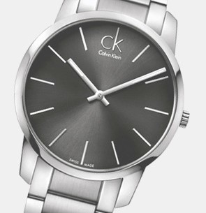 CALVIN KLEIN 卡尔文·克莱 CITY 城市系列 K2G21161 男士石英腕表 43mm 灰色 银色 不锈钢