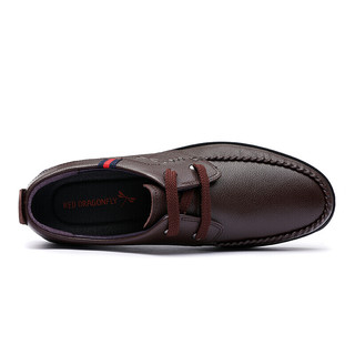红蜻蜓 （RED DRAGONFLY）舒适时尚套脚休闲鞋 WTA86201/02/03 棕色 43