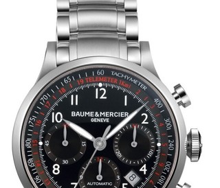 BAUME & MERCIER 名士 卡普蓝系列 M0A10062 男士机械腕表 42mm 黑色 银色 精钢