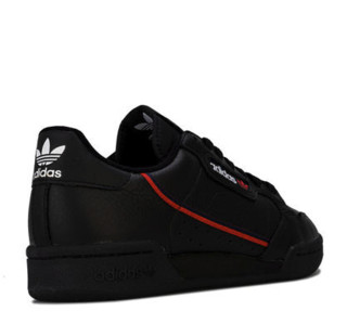 adidas Originals Mens Continental 80 Trainers 男士休闲鞋 Black Red UK7.5 (黑色、UK7.5)