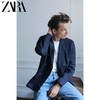 ZARA 02922422401 男士亚麻双排扣西装外套