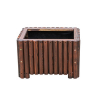 品岸 碳化防腐木户外花槽 30*17*16cm