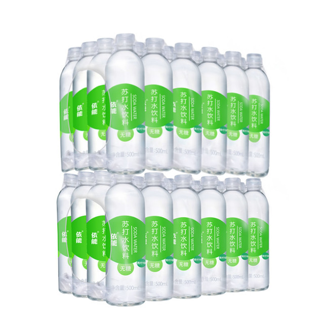 低至0.86元/瓶、今日必买：依能 青柠味苏打水饮料500ml*48瓶