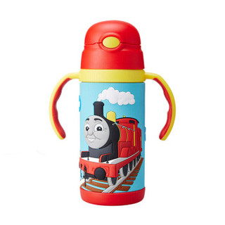 托马斯&朋友(Thomas&Friends)儿童水杯保温杯双柄背带不锈钢水杯吸管杯水壶420ml 詹姆士5657TM