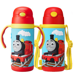 托马斯&朋友(Thomas&Friends)儿童水杯保温杯双柄背带不锈钢水杯吸管杯水壶420ml 詹姆士5657TM